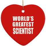 World's Greatest Scientist - Heart Ornament