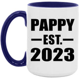 Pappy Established EST. 2023 - 15oz Accent Mug Purple