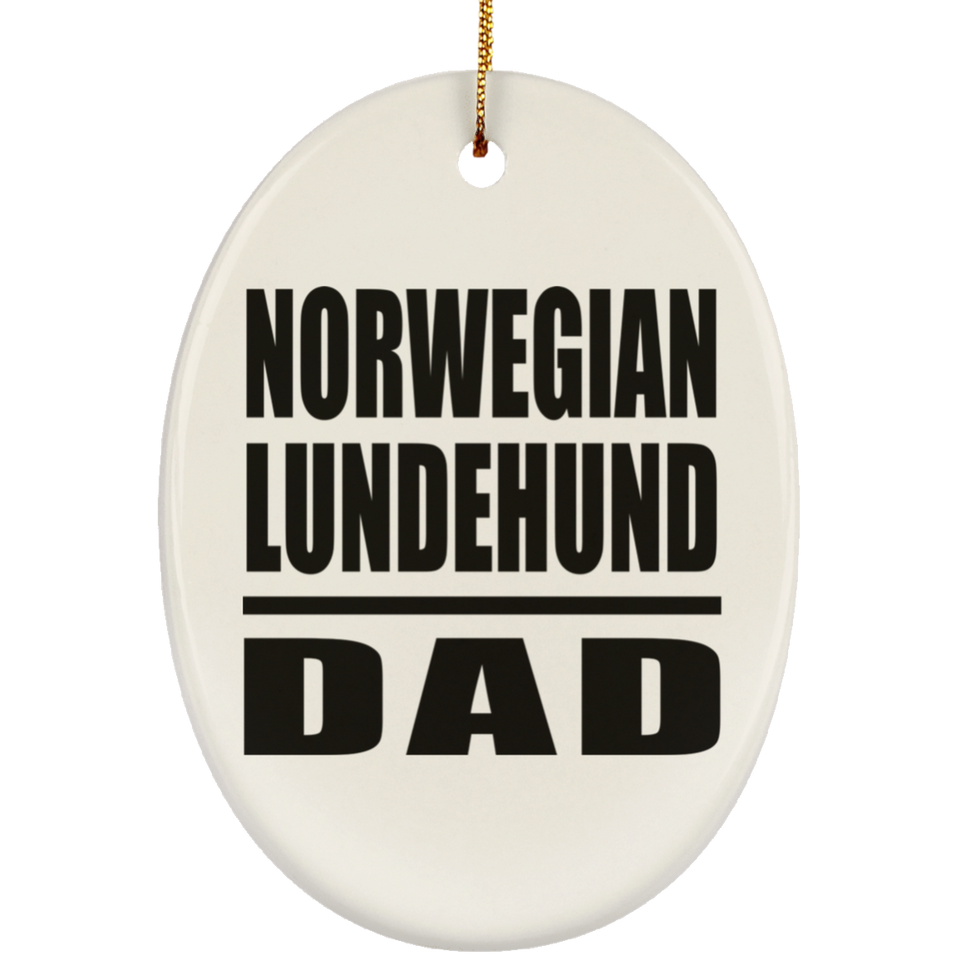 Norwegian Lundehund Dad - Oval Ornament
