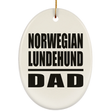 Norwegian Lundehund Dad - Oval Ornament