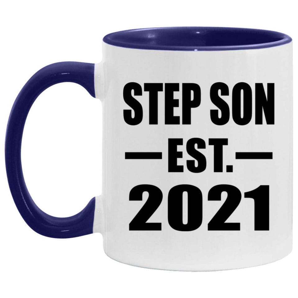 Step Son Established Est. 2021 - 11oz Accent Mug Purple