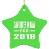 Daughter In Law Established EST. 2018 - Star Ornament