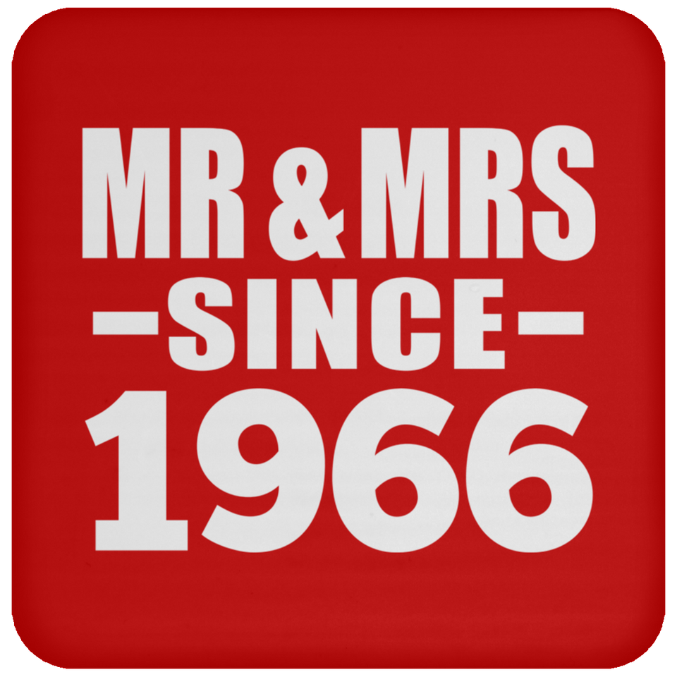 58th Anniversary Mr & Mrs Since 1966 - Drink Coaster