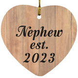Nephew Established EST. 2023 - Heart Ornament C