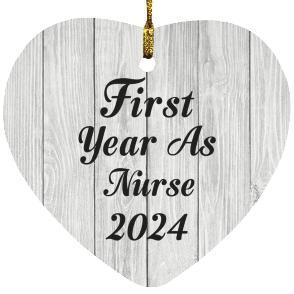 First Year As Nurse 2024 - Heart Ornament F