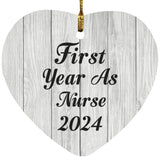 First Year As Nurse 2024 - Heart Ornament F