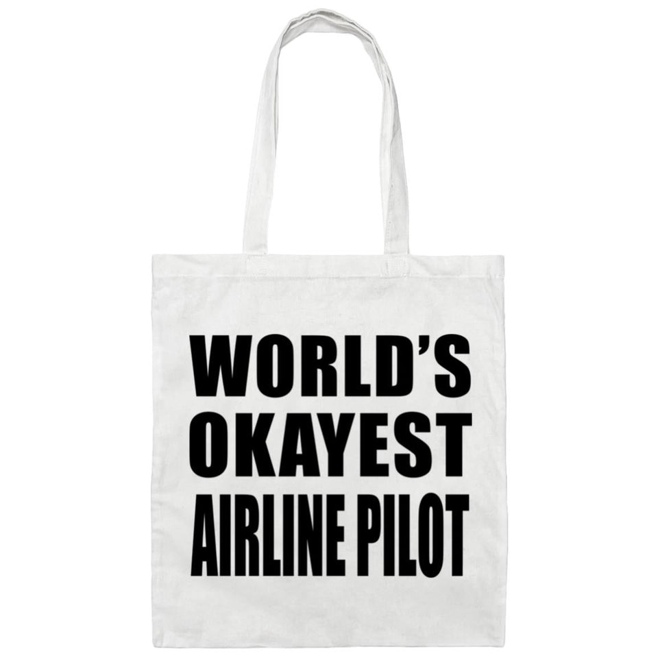 World's Okayest Airline Pilot - Tote Bag White