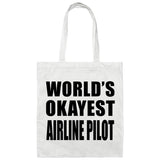 World's Okayest Airline Pilot - Tote Bag White