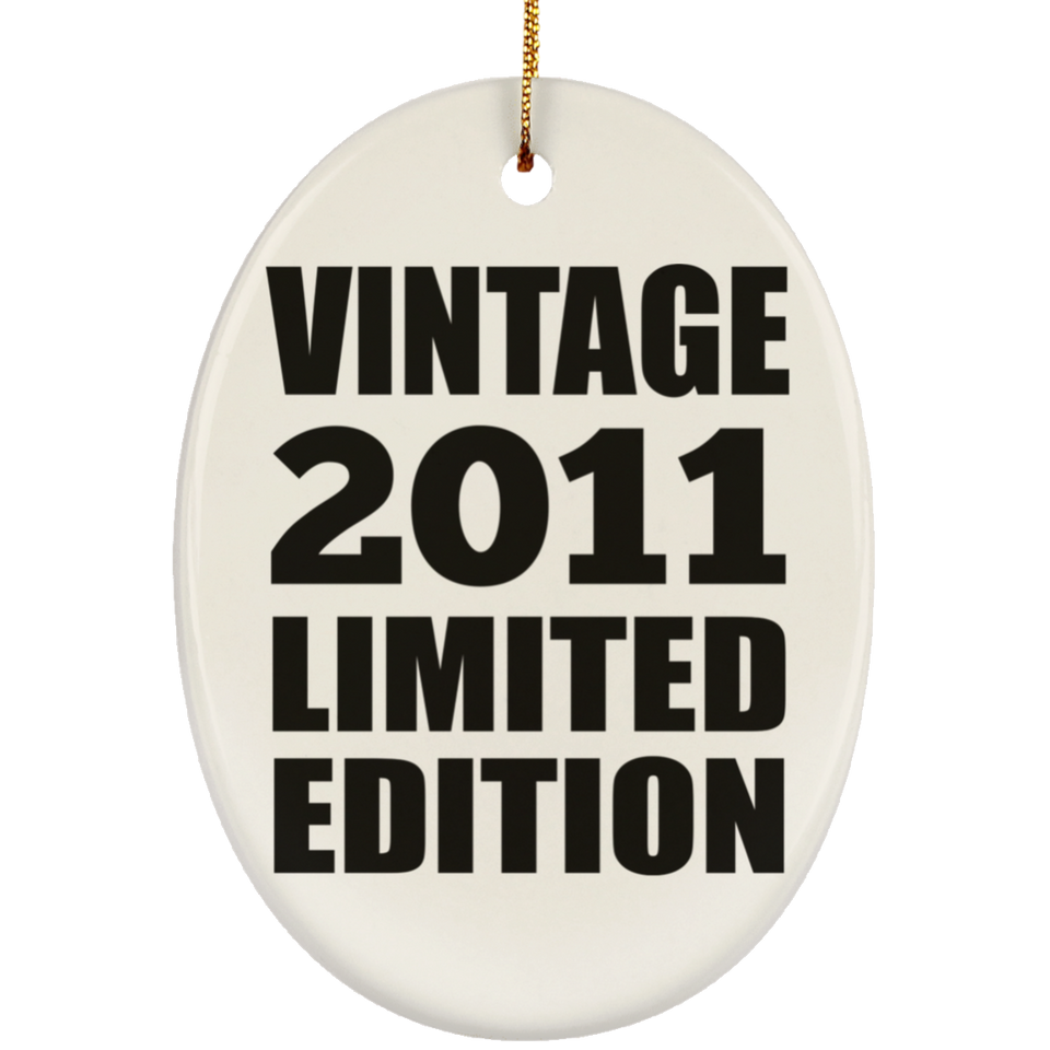 13th Birthday Vintage 2011 Limited Edition - Oval Ornament