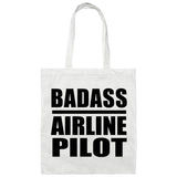 Badass Airline Pilot - Tote Bag White