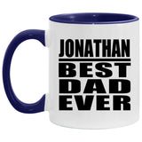 Jonathan Best Dad Ever - 11oz Accent Mug Purple