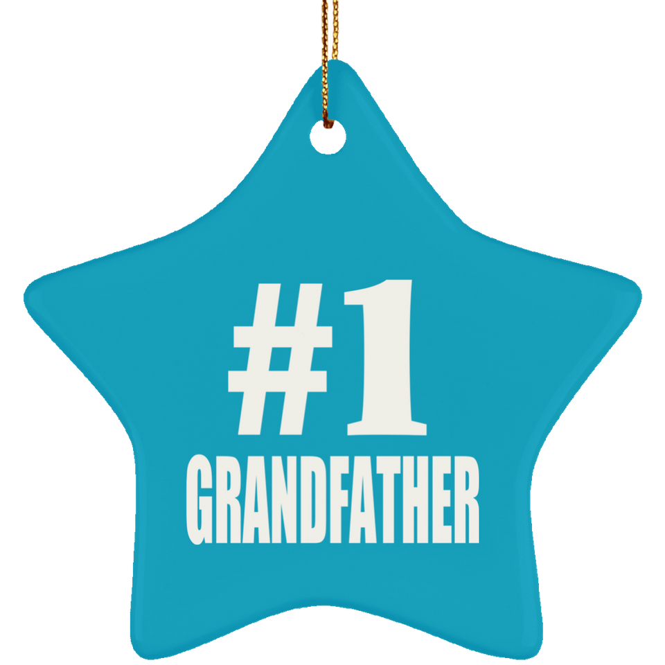 Number One #1 Grandfather - Star Ornament