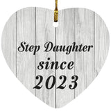 Step Daughter Since 2023 - Heart Ornament F