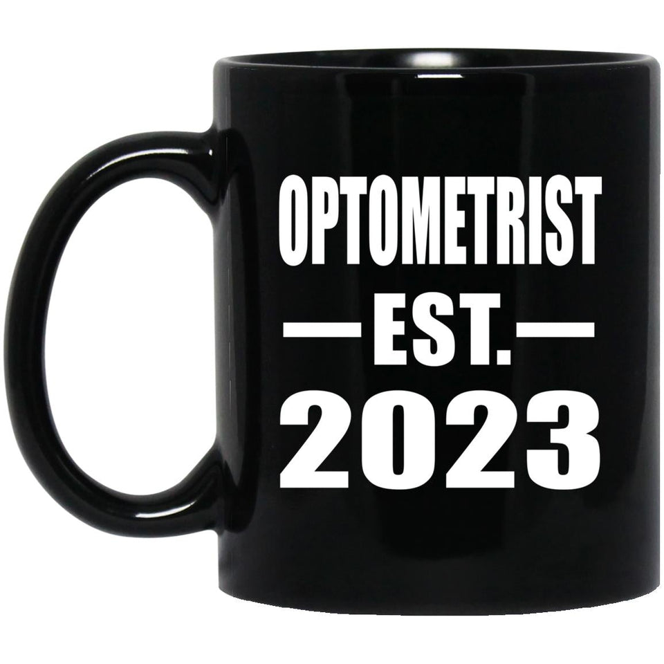 Optometrist Established EST. 2023 - 11oz Coffee Mug Black