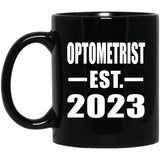 Optometrist Established EST. 2023 - 11oz Coffee Mug Black