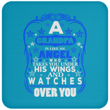 Grandpa Is Like An Angel Takes You Under His Wings - Drink Coaster