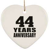 44th Anniversary 44 Years - Heart Ornament