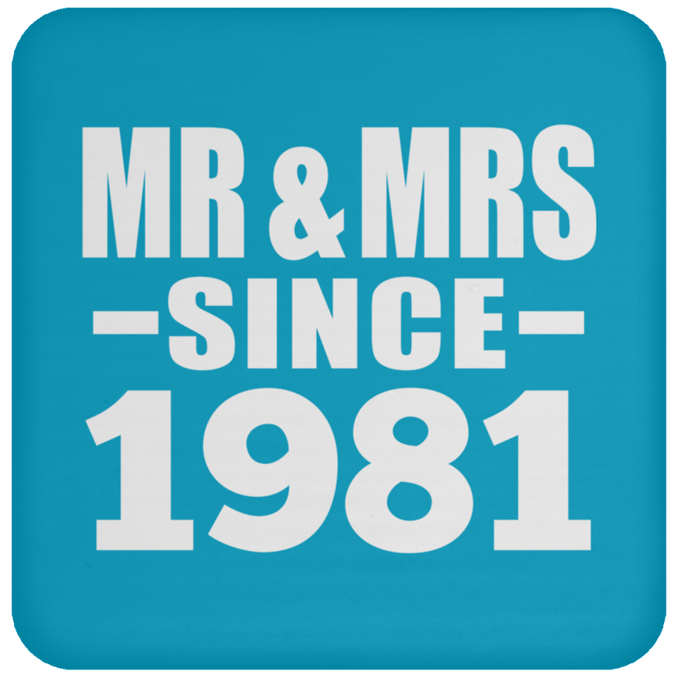 43rd Anniversary Mr & Mrs Since 1981 - Drink Coaster