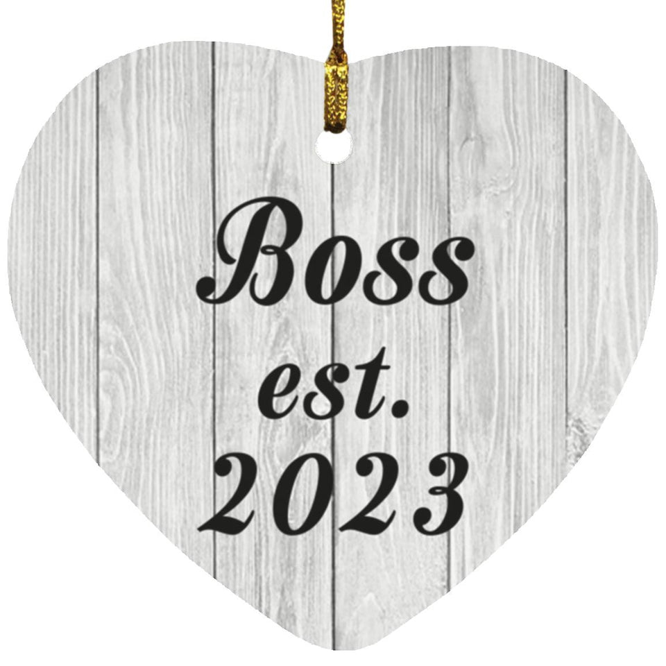 Boss Established Est. 2023 - Heart Ornament F