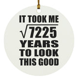 85th Birthday Took Square Root of 7225 Years To Look Good - Circle Ornament