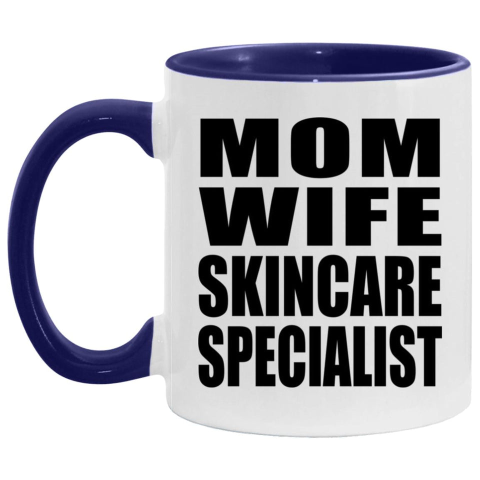 Mom Wife Skincare Specialist - 11oz Accent Mug Purple