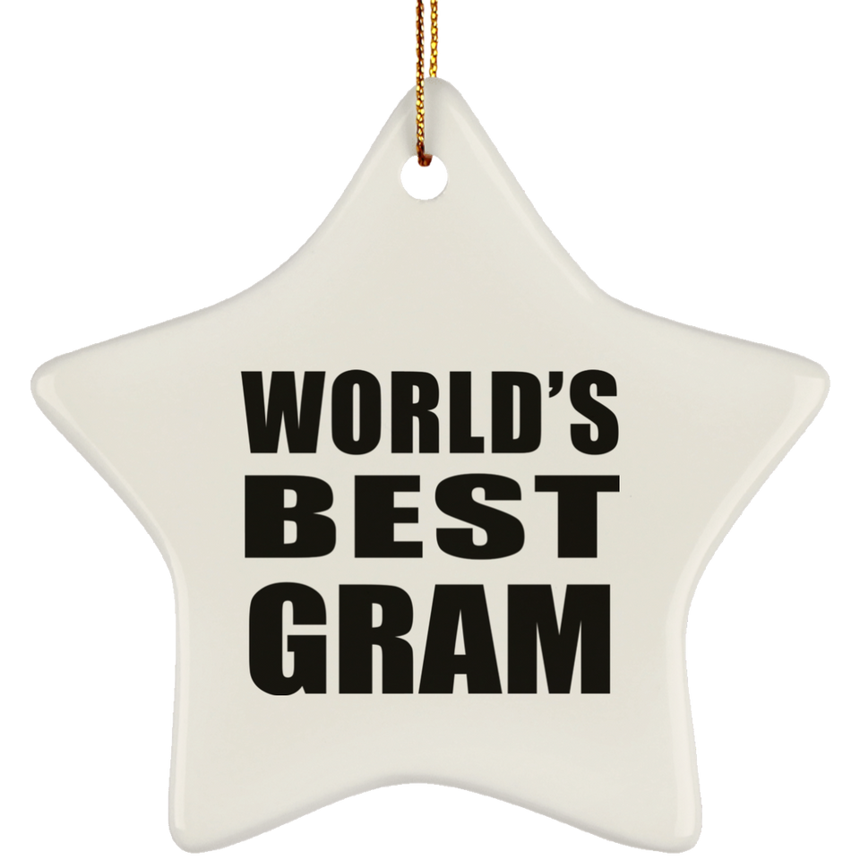 World's Best Gram - Star Ornament