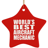 World's Best Aircraft Mechanic - Star Ornament