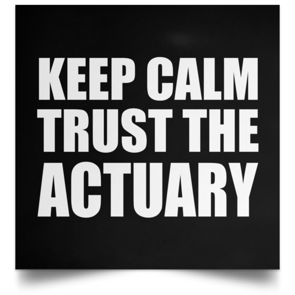 Keep Calm and Trust The Actuary - Poster Square