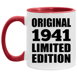 83rd Birthday Original 1941 Limited Edition - 11oz Accent Mug Red