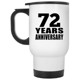 72nd Anniversary 72 Years - White Travel Mug