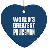 World's Greatest Policeman - Heart Ornament