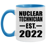 Nuclear Technician Established EST. 2022 - 11oz Accent Mug Blue