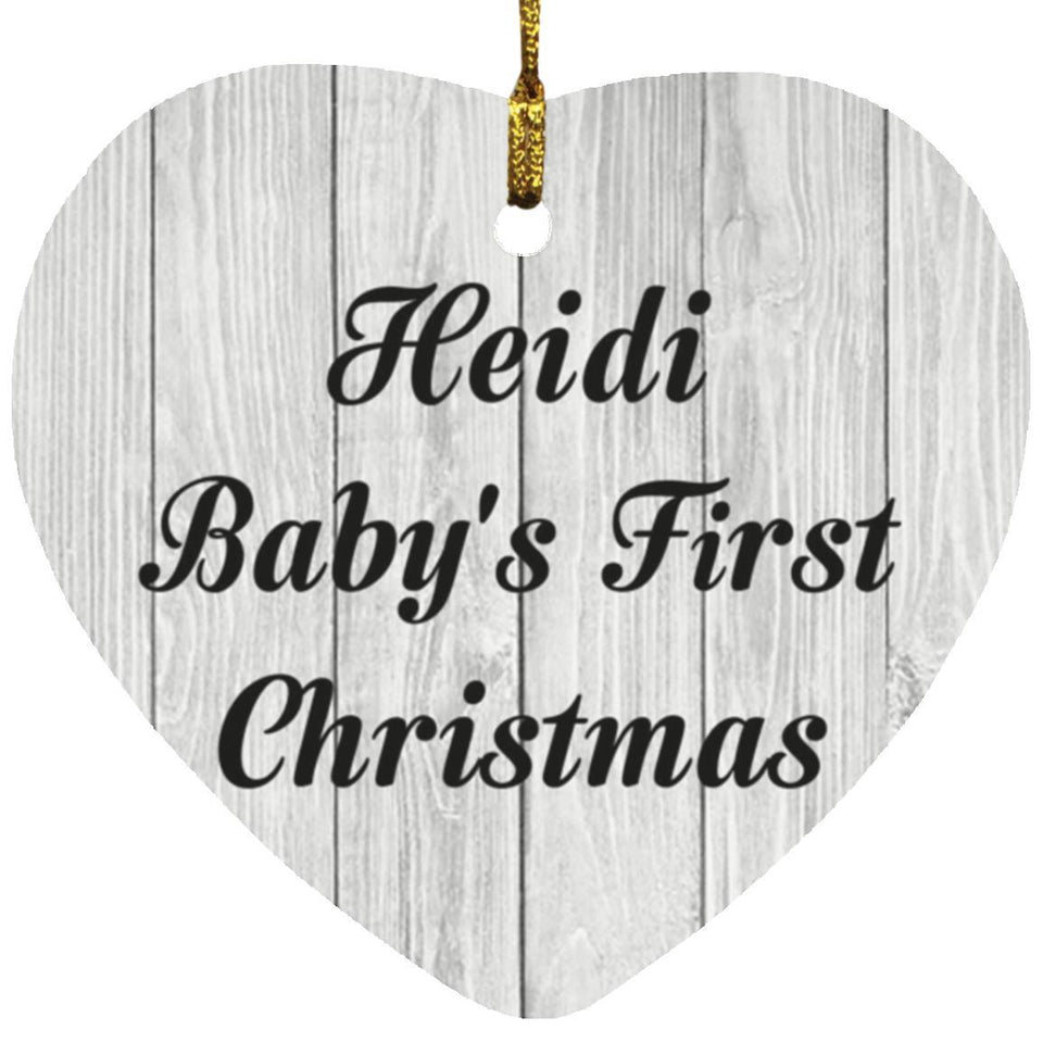 Heidi Baby's First Christmas - Heart Ornament F