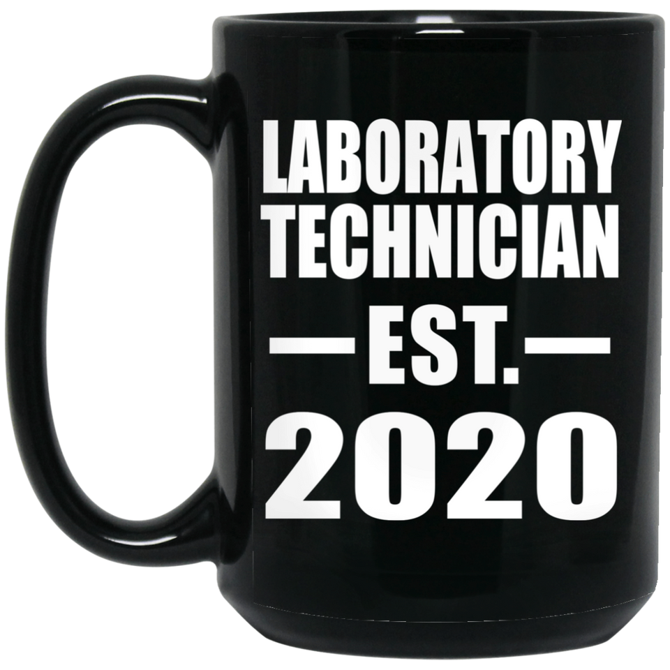 Laboratory Technician Established EST. 2020 - 15oz Coffee Mug Black