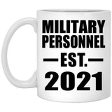 Military Personnel Established EST. 2021 - 11oz Coffee Mug