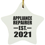 Appliance Repairer Established EST. 2021 - Star Ornament