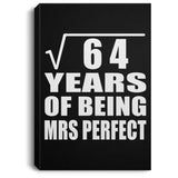 8th Anniversary Square Root of 64 Years of Mrs Perfect - Canvas Portrait