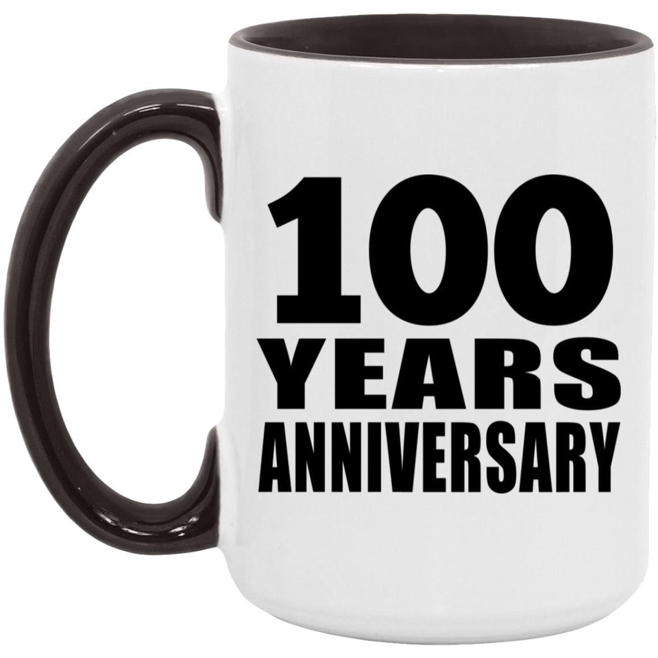 100th Anniversary 100 Years - 15oz Accent Mug Black