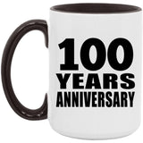 100th Anniversary 100 Years - 15oz Accent Mug Black