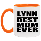 Lynn Best Mom Ever - 11oz Accent Mug Orange
