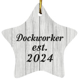 Dockworker Established Est. 2024 - Star Ornament F