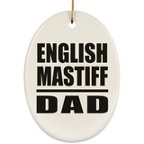 English Mastiff Dad - Oval Ornament