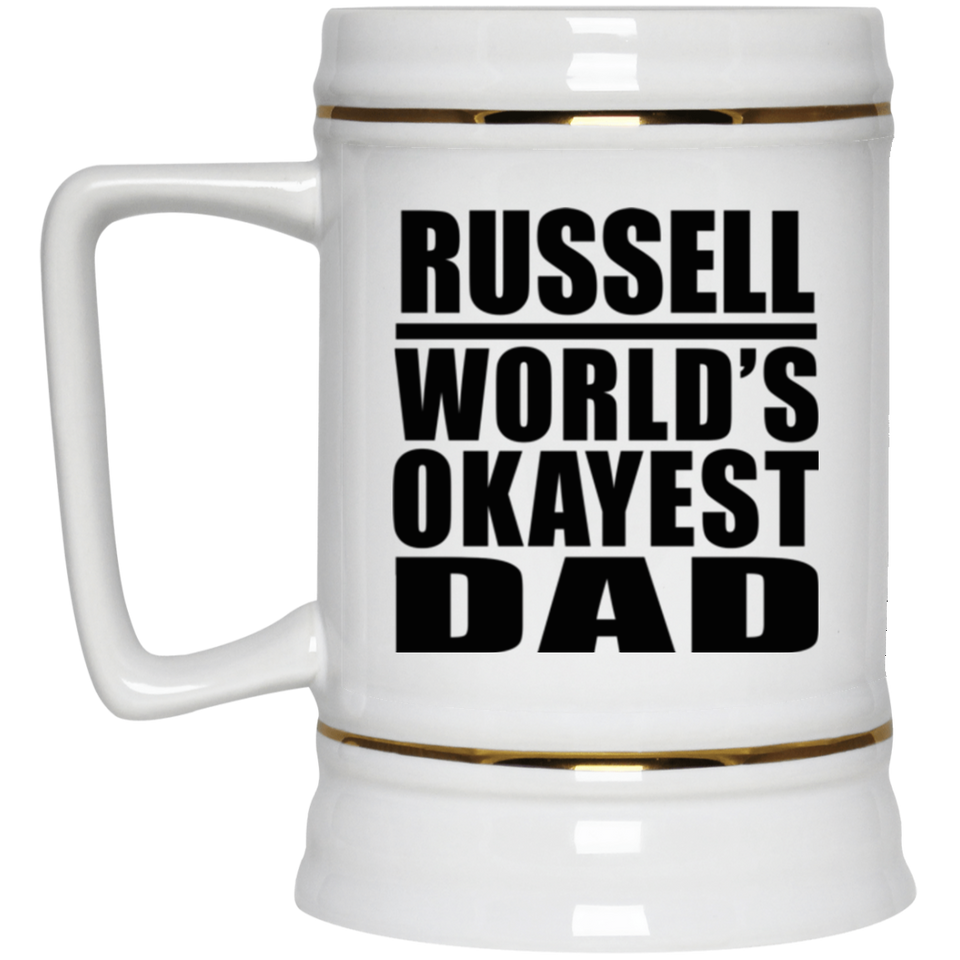 Russell World's Okayest Dad - Beer Stein