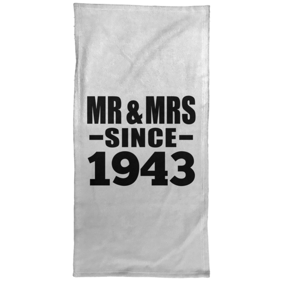 81st Anniversary Mr & Mrs Since 1943 - Hand Towel