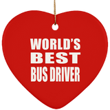 World's Best Bus Driver - Heart Ornament