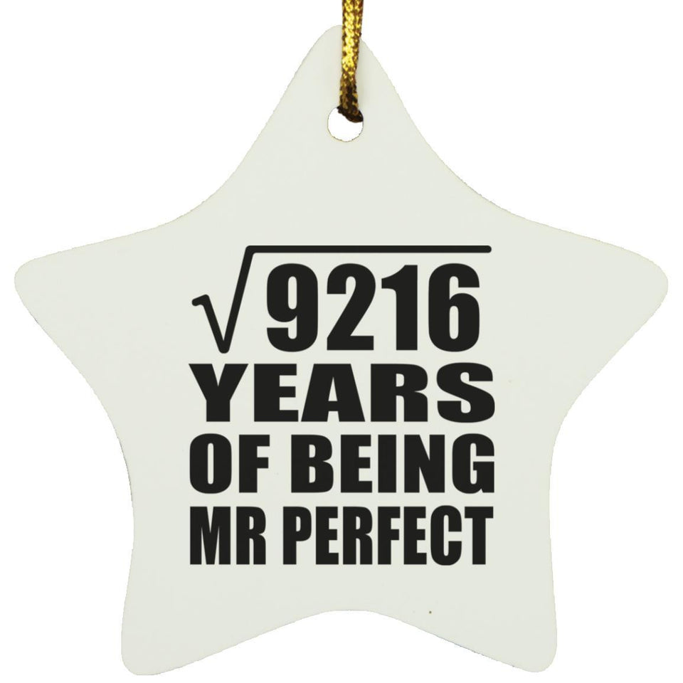 96th Anniversary Square Root of 9216 Years of Mr Perfect - Star Ornament