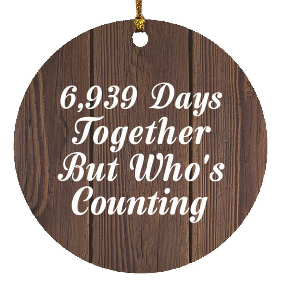 19th Anniversary 6,939 Days Together Who's Counting - Circle Ornament D