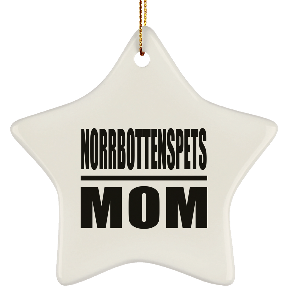 Norrbottenspets Mom - Star Ornament