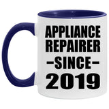 Appliance Repairer Since 2019 - 11oz Accent Mug Purple