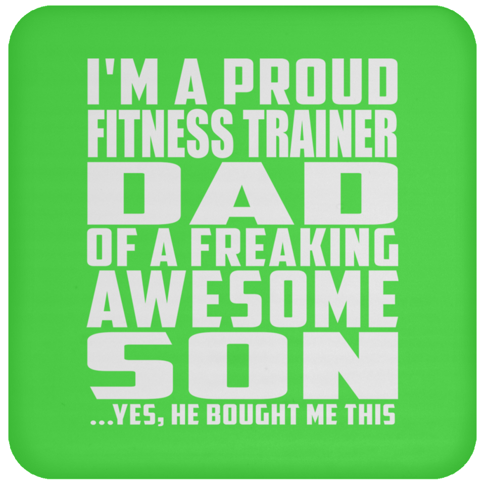 Proud Fitness Trainer Dad Of Awesome Son - Drink Coaster
